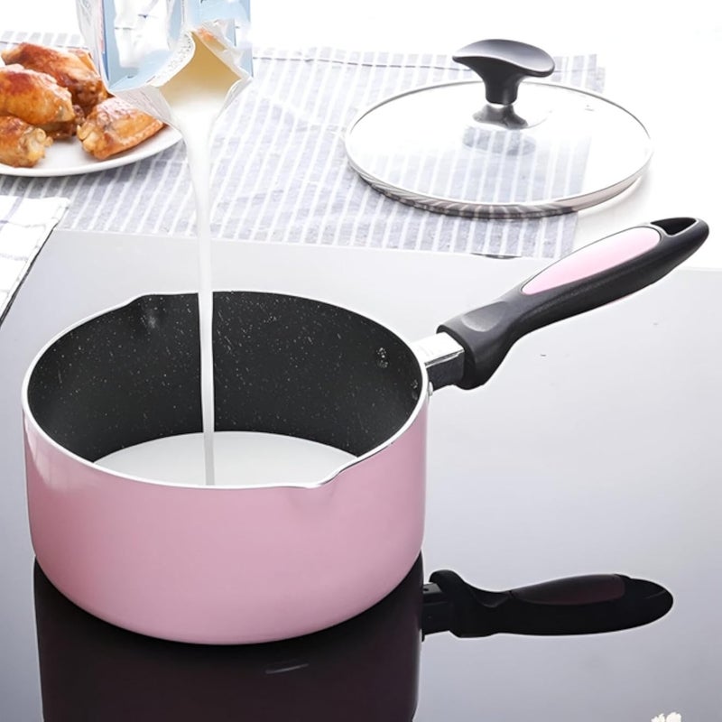 Granite Saucepan - Versatile Granite Pan Suitable for Cooking Soups, Preparing Fast Dishes Like Instant Noodles, and Making Winter Recipes Effortlessly with Long-Lasting Non-Stick Surface